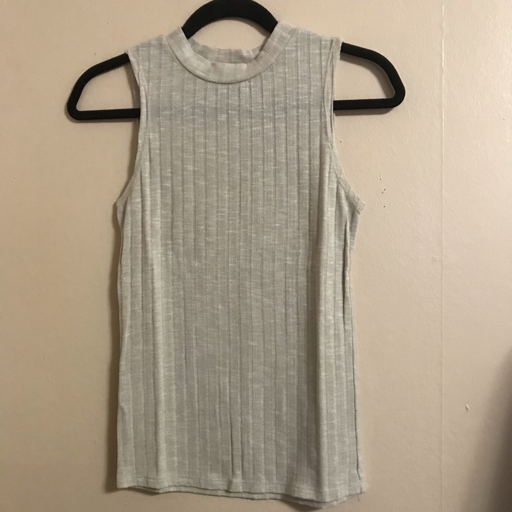 Ribbed soft cream tank top